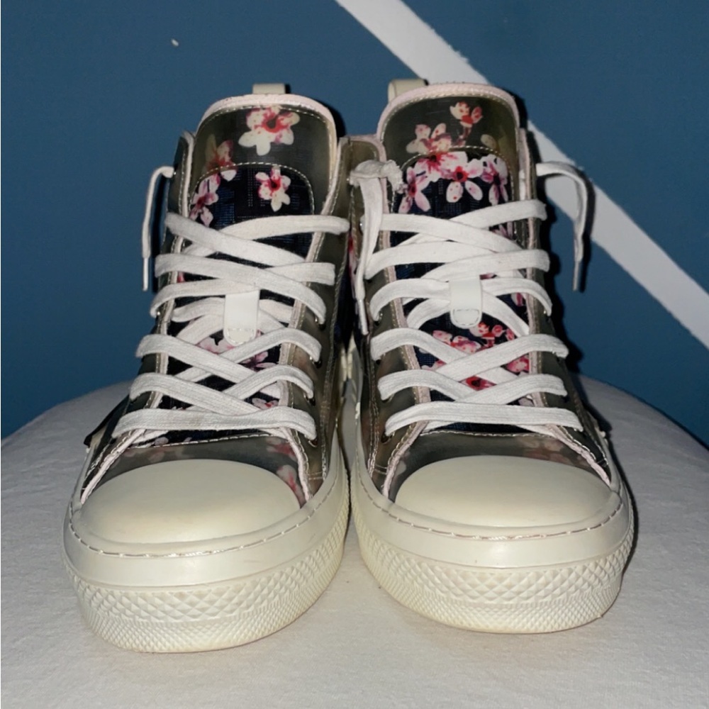 Used DiorB23 High Canvas Sorayama Dinosaur Navy Size 40 EU